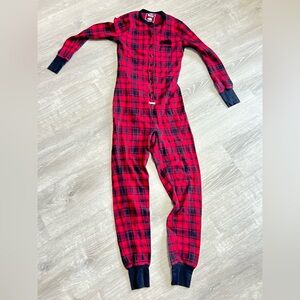 Roots Red and Black Plaid Women's Pajama Onesie
